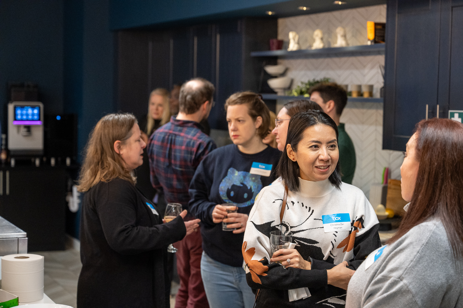 Members chatting and making connections at a Supermums networking evening