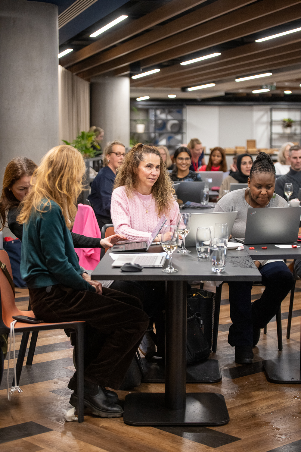 Women learning together at a Supermums tech training session