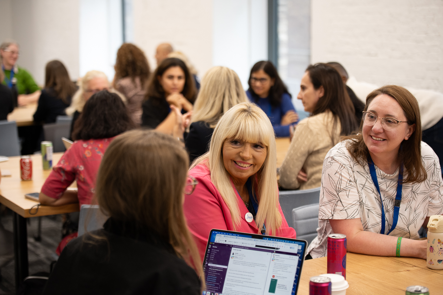 Supermums members in conversation at a workshop